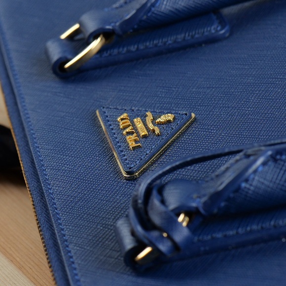 🔵 Large PRADA Galleria Saffiano Bluette - Picture 7 of 12